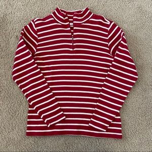 LL Bean Striped Quarter Zip